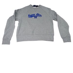 Vintage Rte‎ 66 Super Star Graphic Sweatshirt Grey Medium Cotton Polyester Blend